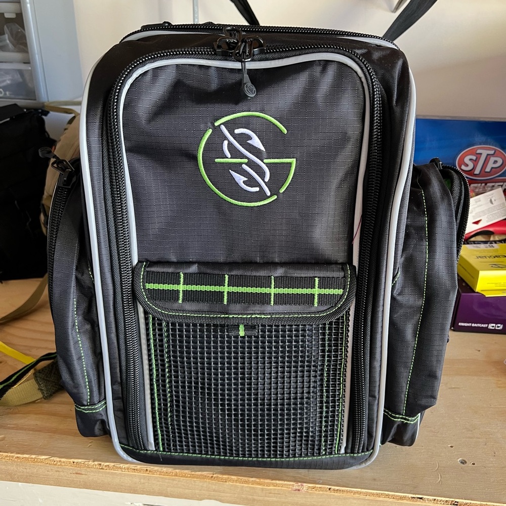 Fishing backpack for tackle, never used like new